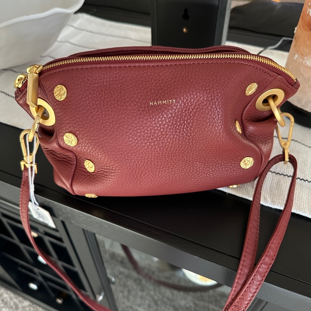 HAMMITT Daniel Small Pomodoro Red Leather Crossbody or Clutch Bag. New with tags